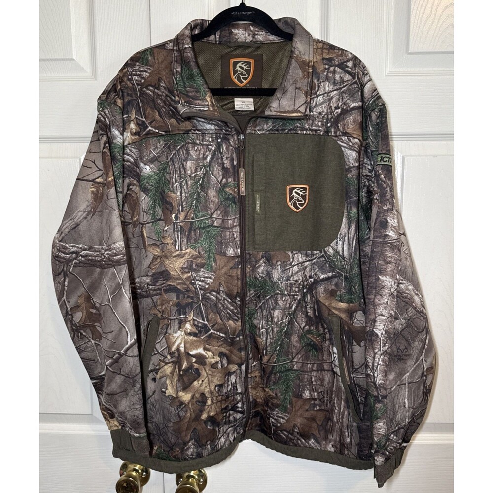 Non-Typical by Drake Camo Realtree Timber Fleece Jacket Men's XL Magna Attach